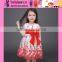 spring autum satin material kids anarkali dresses long sleeve baby kids dresses for girls 2016