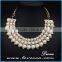 Luxury classy women fashion gold alloy exaggerate statements crystal gift necklace wholesale