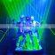 100mW+100mW green laser man show