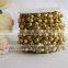 wedding factory wholesale pink 3+8MM faux round pearl ball christmas wired bead garland flower string for centerpiece by roll