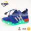 2016 The Newest Flyknit Fabric Colourful Lights Kids Light Up Shoes