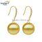 AAA Perfect Round 10-11mm South Sea Golden Pearl Earring