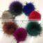 bag accessories - mixed color fluffy raccoon fur balls keychain