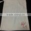 Logo printed organic cotton drawstring bag