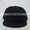 Black Custom Adjustable Embroidery Plain Snapback Caps Wholesale