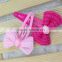 Bobby Pin with Bow for Girls Hair Clips Children Hair Accessories Girls Bobby Pin with Flowers 10colors IN STOCK