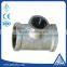 3/4"galvanized/black color cast iron pipe fitting equal tee