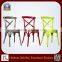 French Bistro Style side chair oak wood X back chair