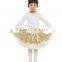 2016 Latest Design Pettiskirt Soft Touch Tutu Pettiskirt Fluffy Skirt Chiffon Pettiskirts and long sleeve top For Baby Girls