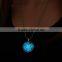 Luminous 2016 Christmas children's gift beautiful snow picture pendant silver bead necklace