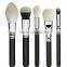 Wholesale 15 pcs make up brushes free samples private label black wooden synthetic hair cosmetics makeup brushes set