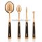 Professional toothbrush shape 4pcs rose gold oval makeup brush set wholesale makeup brushes