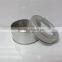 Empty aluminum round tin with customized size and logo