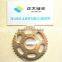 wholesale bajaj boxer chain and motorcycle sprocket set with ISO9001