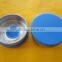 Flip-off cap of aluminium and plastic for glass infusion bottle