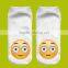 Wholesale White Short Emoji Socks