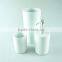 lotion dispenser, toilet brush holder, tumbler accessory White Ceramic bathroom sanitary 3 set