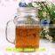 16oz drinking glass mason jar with handle