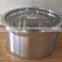 Stainless steel soup pot with right angle
