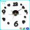 Christmas Unique Custom Made Home Decoration Black Face Acrylic Wall Clock