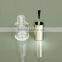5ml round glass nail brush bottle with gold plastic nail polish brush cap