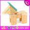 Hot sale Non Toxic wooden robot toy for kids,DIY children wooden robot toy with very cheap price W03B043