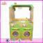 2017 New design funny push cart wooden kids cooking set W10C259