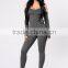 Black Latex xxxl sizes Catsuit Long Sleeve Cold Shoulder Skinny Leg Womens Cocktail Clubwear Evening Jumpsuits