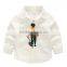 Boys long sleeve gauze shirt with print carton grand old man