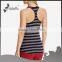 Stripy underwear seamless bow back tank top