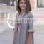 2017 Autumn Leaves Dress Kids Beautiful Wave Point Long Sleeve Dressdesigns For Young Girls