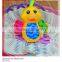 Cute animal baby educational plush toys with ring in colorful beans baby gifts