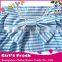 Custom summer dresses for little girls blue striped bowknot sleeveless dress design kids