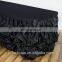 Shiny Ruffle Satin Black Customized Size Table Skirt Desgins