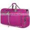 Fushcia Foldable Waterproof Nylon Tear Resistant Duffle Bag