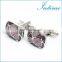 Purple Enamel Cuff Links Men's Designer Cufflinks