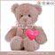 Wholelsale pink stuffed animals teddy bear with "I love you" red heart