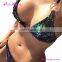 Hot Sale Beach Wear Young Girls Gold Fashion Show Sexy Sequin Bikini