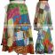 Indian Vintage Silk Sari Patchwork double layered and reversible wrap-skirt Magic Around skirts dress beach wear Wraparound
