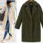 Plush Warm Solid Color Coat Women Ladies Jacket