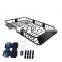 Extendable Roof Rack Black Steel Luggage Cargo Carrier Top Basket SUV Truck