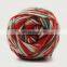 Fine wool and nylon blend self-pattern sock yarn