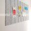wholesale colorful square self sticking nine grid felt wall sticker