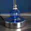 Top sale indoor lighting blue glass decoration office home metal bedside table lamp for hotel