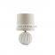 Nordic office restaurant indoor desk lights cheap unique modern ball shape custom matte white table lamps ceramic