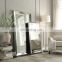 Cheap rectangle custom size China factory framed beveled glass border mirror