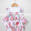 Baby girl cotton dresses 2016 fancy flower print soft party dress