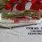 Iron Metal Mirror Serving Tray For Dry Fruits And Cookies With Brass Handle And Brass Legs For Wedding and Party Gifts