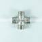 stainless steel ss304 ss316 pipe fitting 4 way  tees forging male thread bsp cross