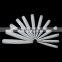 Hot Sell 12 Pcs  Clear and nature XXL stiletto half covered extra long tips of Acrylic nail tips